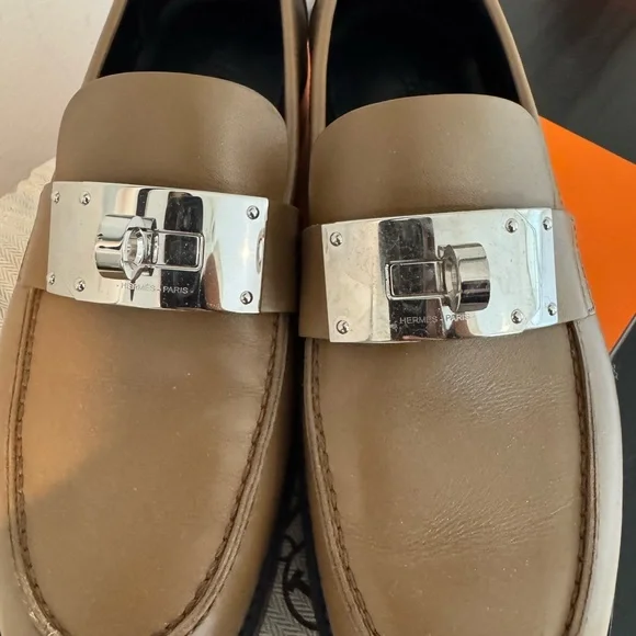 Hermes “Hot” Loafers with Silver Buckle - Picture 2 of 9